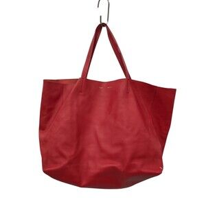 Celine Horizontal Cabas Tote Bag Red